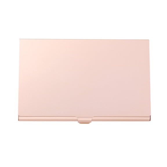 Zoyueyie Portable Business Name Holder Cardcase Desktop Name Organizer Metal Business Credit Case Box Organizer (Golden)