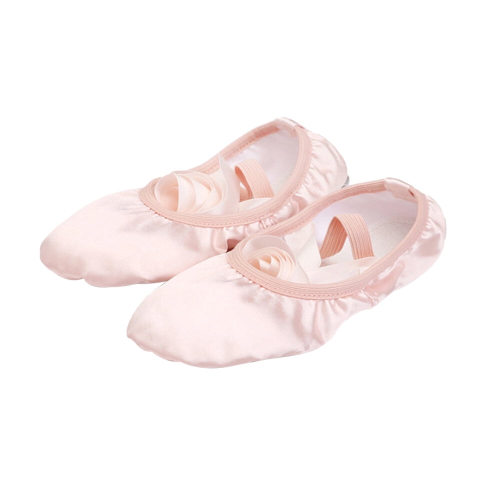 Zoyueyie Ribbon Ballet Practice Shoes Lace-Up Yoga Shoes Sole
