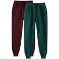 thumbnail image 1 of Zpanxa 2-Pack Women's Lounge Joggers Lightweight Stretch Pants Cuffed Ankle Design Comfort Fit for Exercise and Everyday Wear Green L, 1 of 2