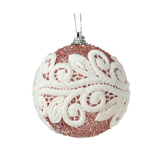 Zpanxa 6 PCS 3.15 Inch Fabric Christmas Ball Ornaments Textured Soft Surface Hanging Tree Decorations for Xmas Holiday Home Party Festive Decor