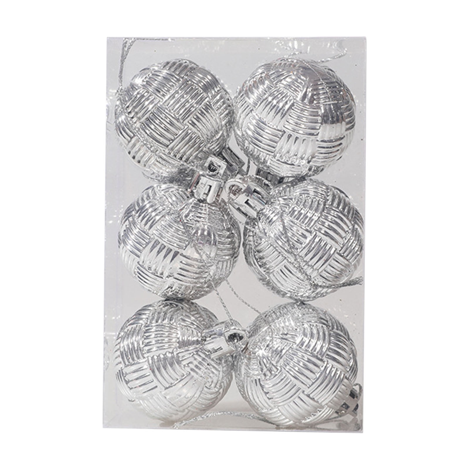 Textured Ornaments For Apartment Decor Reference: Zpanxa 6 Pack Woven Textured Christmas Ornaments Shatterproof Rustic