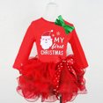 thumbnail image 1 of Zpanxa Baby Girls Christmas Dresses, Long Sleeve Lace Princess Gauze Dress, Kids Pageant Flower Girl Dress, Newborn Girls Christmas Romper Tutu Dress Red (4-5 Years), 1 of 8