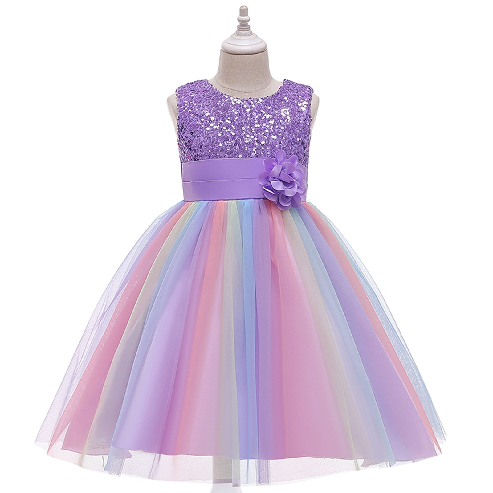 Girls Princess Party Dress - Christmas Pageant Tutu Snowflake Gown For Weddings & Graduation - View #9