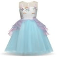 thumbnail image 1 of Zpanxa Baby Girls Princess Dress, Little Girls Party Wedding Formal Dresses, Evening Dress Birthday Dress, Kids Pageant Flower Girl Sleeveless Dress, Christmas Gifts for Girls Blue (1-2 Years), 1 of 4