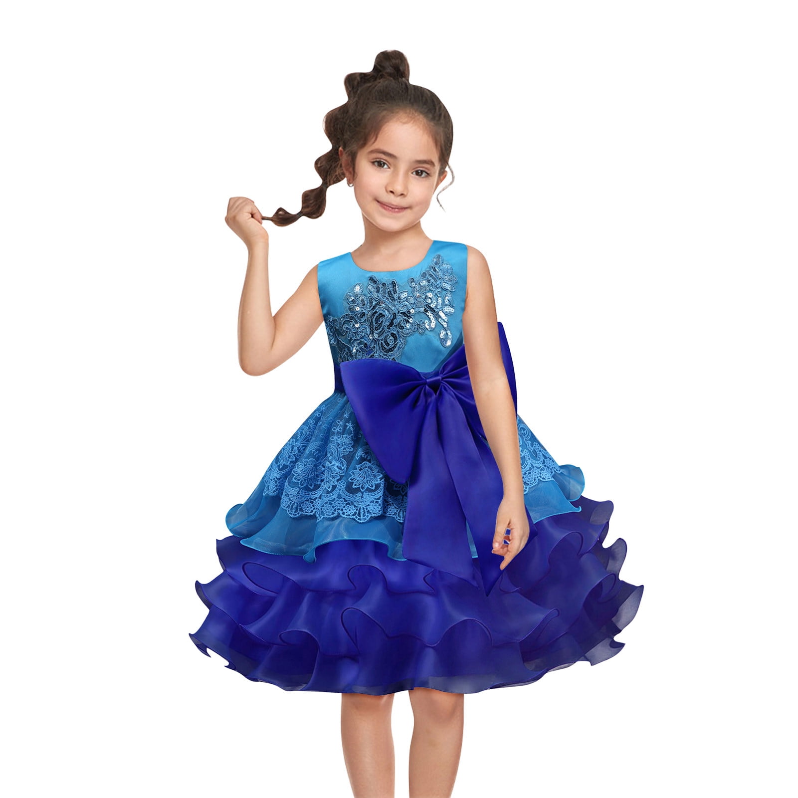 Girls Princess Party Dress - Christmas Pageant Tutu Snowflake Gown For Weddings & Graduation - View #8
