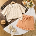 thumbnail image 1 of Zpanxa Big Girl Summer Clothes 2 Piece Set Short Sleeve Solid Color Tops with Elastic Waist Casual Shorts Soft Comfy Matching Outfits for Girls Ages 8-13 Years Daily Vacation, 1 of 8
