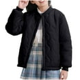 thumbnail image 1 of Zpanxa Big Kids Quilted Puffer Jacket Fleece Lined Short Style Warm Winter Coat Long Sleeve Casual Outerwear for Boys Girls Ages 5 to 15, 1 of 8