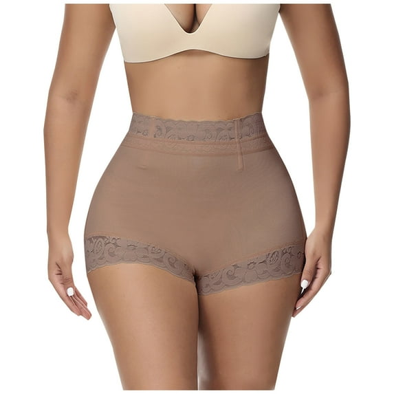 Zpanxa Biker Shorts Women, Women's Solid Color Lace High Waist Leggings Briefs