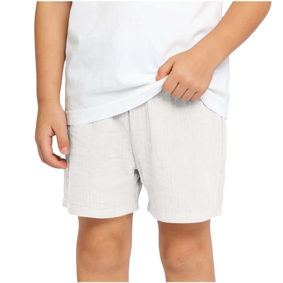Zpanxa Boys Athletic Shorts Solid Color Elastic Waist Shorts Age 2-3 Years
