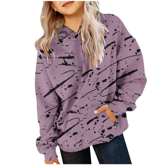 Zpanxa Boys Girls Matching Striped Hooded Sweatshirt Brushed Thermal Lined with Kangaroo Pocket for Sibling Outfits 4-14 Years