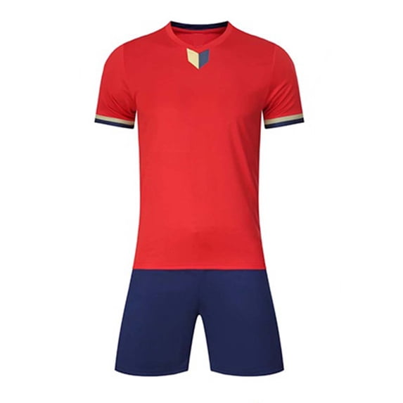 Zpanxa Boys Outfits Boys V-Neck Soccer Jersey and Shorts Set 2 Piece Athletic Team Uniform Outfit