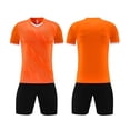 thumbnail image 1 of Zpanxa Boys Teal V-Neck Stripe Soccer Jersey and Navy Shorts Set 2 Piece Athletic Uniform Outfit, 1 of 5