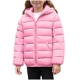 thumbnail image 1 of Zpanxa Boys Winter Coat Kids Boys Hooded Puffer Down Jacket Coat Lightweight Long Sleeve Warm Winter Outerwear Solid Color Quilted Jacket, 1 of 8