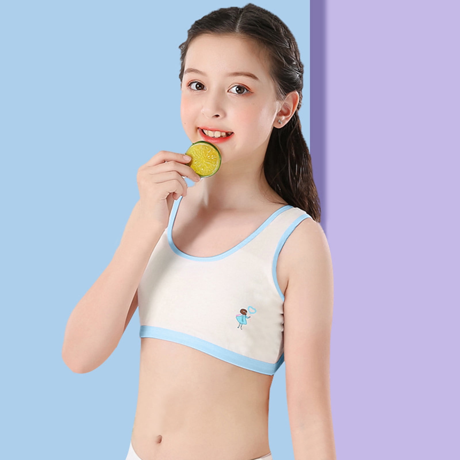 Bras Teen Underwear Puberty Young Girls Cotton Student Bra Top Thin Teens  Summer Girls Underwear Teen 1 Pieces : : Fashion