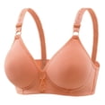 thumbnail image 1 of Zpanxa Bras for Women Plus Size Wireless Bra with Wide Adjustable Straps Back Closure Smooth Cups and Front Floral Detail Everyday Wear, 1 of 8