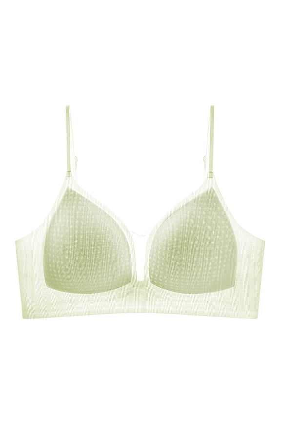 Bras for Women Wireless Seamless Triangle Bra, Pullover Everyday Lingerie with Thin Straps, Nude White Green Black