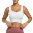 thumbnail image 1 of Zpanxa Bras for Women Wireless Sports Bra with Built-in Pads, Seamless U-Neck Longline Racerback Workout Top, Push-Up Padded Bralette for Yoga, 1 of 4