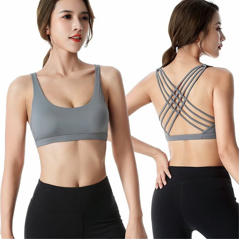 Clearance Sales! Zpanxa Bras for Women Woman Bras With String Quick Dry  Shockproof Running Fitness Large Size Underwear Womens Bras Sports Bra  Black XXL 