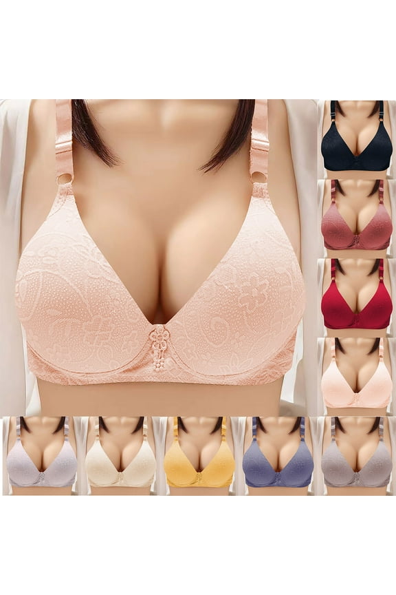 Bras for Women, Women's Patterned Wireless Bra Soft Cup Breathable No Underwire Full Coverage Bra