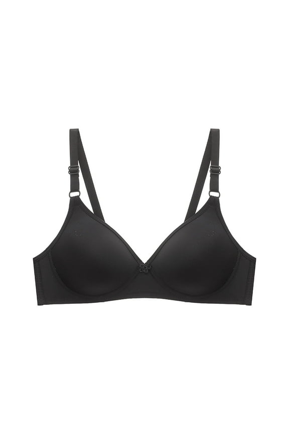 Bras for Women no Underwire Pepper Bra Wireless Soild Color Everyday Bras Underwear Black M
