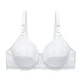 thumbnail image 1 of Zpanxa Bras for Women no Underwire Plus Size Papper Bras Push up High Support Lace Bras White C 3XL, 1 of 2