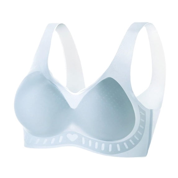 Zpanxa Breathable Wireless Bra Thin Seamless Design for Women Solid Color Sports Comfort Full Coverage No Hook Slip On Yoga Everyday Bra