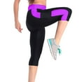 thumbnail image 1 of Zpanxa Capri Pants for Women High Waist Yoga Workout Capris Leggings Lightweight Summer Side Pockets Pants Cropped Trousers Purple S, 1 of 2