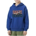 thumbnail image 1 of Zpanxa Children's Skate Theme Hooded Sweatshirt Brushed Fleece with Kangaroo Pocket for Urban Fashion 4-14 Years, 1 of 7