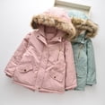 thumbnail image 1 of Zpanxa Childrens Everyday Puffer Jacket 3-14Y Microfleece Lined Hooded Coat Lightweight Insulation for School Commute, 1 of 8