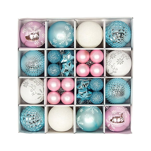 Zpanxa Christmas Decorations Clearance, 44Pcs Christmas Balls Ornaments Set, 2.36/1.18'' Shatterproof Christmas Tree Decorations Ornaments, Christmas Decorations for Indoor Home Holiday Party A