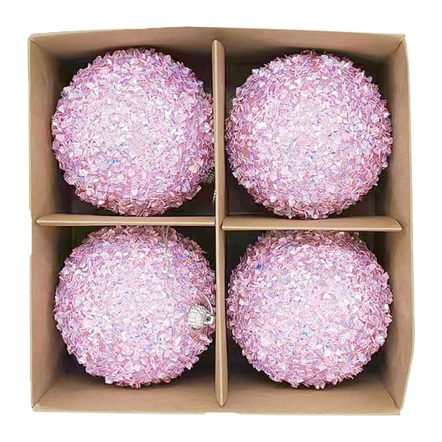 Zpanxa 4 PCS 3.15 Inch Shatterproof Christmas Ball Ornaments Hanging Tree Decorations for Xmas Holiday Home Party Festive Decor