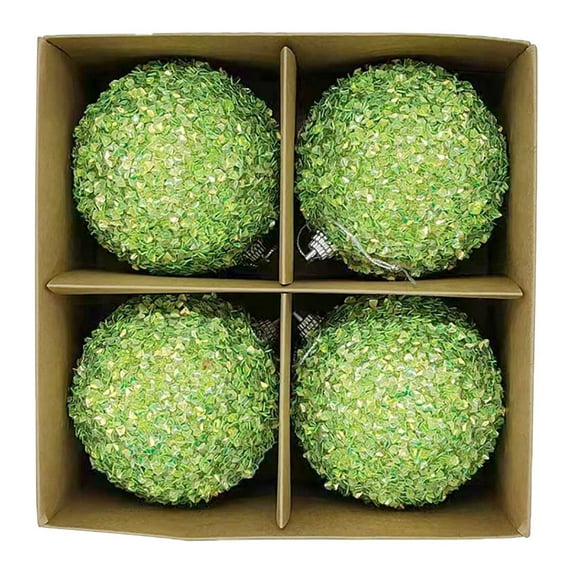 Zpanxa 4 PCS 3.15 Inch Shatterproof Christmas Ball Ornaments Hanging Tree Decorations for Xmas Holiday Home Party Festive Decor