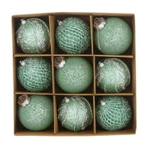 Zpanxa Christmas Decorations Clearance, 9Pcs Christmas Balls, 3.15'' Shatterproof Christmas Tree Decorations Ornaments, Christmas Decorations for Indoor Home Holiday Party Birthday Gifts Green