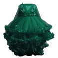 thumbnail image 1 of Zpanxa Dresses for Girls, Kids Summer Short Sleeve Ruffleded Lace Round-Neck Embroidery Mesh Princess Bow Skirt Green 2 Years, 1 of 3