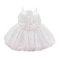 thumbnail image 1 of Zpanxa Dresses for Girls, Summer Skirt Sleeveless Suspender Oversiz Flower Princess Dress Performance Dress Laundry Dress White 12-18 Months, 1 of 9