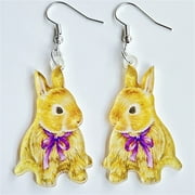 Zpanxa Earrings for Women, Gifts for Women Easter Earrings Acrylic Earrings Rabbit Earrings Women Earrings C C