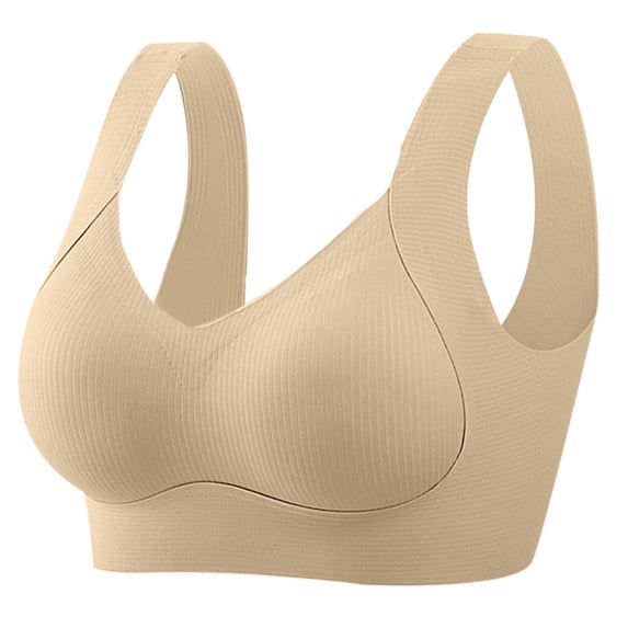 Zpanxa Everyday Comfort Bra for Women Wireless Seamless Non Padded Bralette Light Support Soft Yoga Sports Bra Top