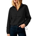 thumbnail image 1 of Zpanxa Fall Jackets for Women Half Zip Stand Collar Pullover Jacket with Drawstring Hem Long Sleeve, 1 of 8