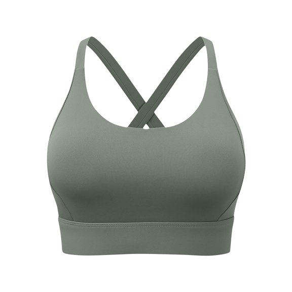 Zpanxa Fitness Yoga Bra for Women Solid Color Wirefree Comfort Workout Running Essential