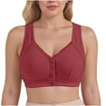 thumbnail image 1 of Zpanxa Front Closure Bras for Senior Women Wireless Plus Size Full Coverage Post Surgery Bra Cotton Comfort Support Easy Hook Breathable Everyday Wear, 1 of 8