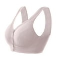 thumbnail image 1 of Zpanxa Front Closure Bras for Senior Women Wireless Plus Size Full Coverage Post Surgery Support Bra Cotton Comfort Easy Hook Breathable Everyday Wear, 1 of 8