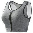 thumbnail image 1 of Zpanxa Front Closure Bras for Women Wireless Push up Bras Comfortable Hollow Out Perspective Bra Underwear No Rims Gray S, 1 of 3