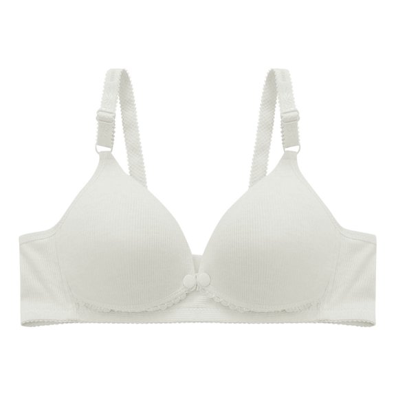 Zpanxa Front Closure Lace Bra Wireless Comfort Support Breathable T-Shirt Bra for Women Everyday Wear