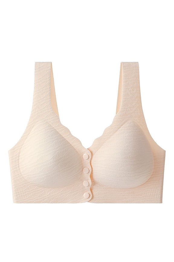 Front Hook Wireless Bra for Women Plus Size No Underwire Full Figure Support Comfort Lift Minimizer Bra Everyday Wear