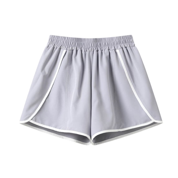 Zpanxa Girls Running Shorts Kids Solid Color Comfort Casual Fashion Leisure Sports Shorts Stretchable Gray 10 Years