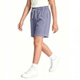 thumbnail image 1 of Zpanxa Girls Running Shorts Kids Summer Solid Color Version Elastic Waist Casual Exercise Shorts Inner Tie Gray 2 Years, 1 of 8