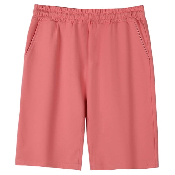 Zpanxa Girls Athletic Shorts Solid Elastic Waist, Mid-Thigh Length Running Shorts with Pockets, Lightweight Breathable for Kids