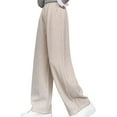 thumbnail image 1 of Zpanxa Girls Fleece Lined Wide Leg Jeans Cherry Detail Thermal Denim Pants Winter Kids Trousers Jeans for Girls, 1 of 9