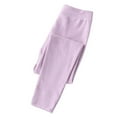 thumbnail image 1 of Zpanxa Girls Pants Girls Wide Waistband Ribbed Leggings Soft Stretchy Full Length Pants Kids Casual Tights, 1 of 3