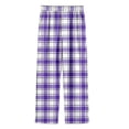 thumbnail image 1 of Zpanxa Girls Pants Plaid Pants Elastic Waist Straight Leg Loungewear with Side Pockets for Girls, 1 of 7